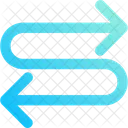 Gebogen Rechts Links Symbol