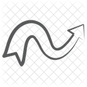 Gewolbter Pfeil Nach Oben Drehen Pfeil Symbol