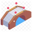 Gebogene Brücke  Symbol