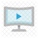 Gebogener Monitor  Symbol