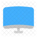 Gebogener Monitor  Symbol