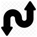 Gebogener Pfeil  Symbol