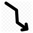 Gekrummter Pfeil Kurve Winkel Symbol