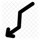 Gekrummter Pfeil Kurve Winkel Symbol