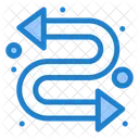 Gebogener Pfeil  Symbol