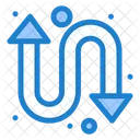 Gebogener Pfeil  Symbol