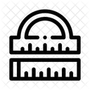 Gebogenes Lineal Flexibel Gebogen Symbol