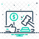 Gebot Auktionen Auktionator Symbol