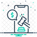Gebot Auktionen Auktionator Symbol