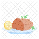 Gebraten Rind Hammel Symbol