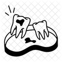 Gebrochener Zahn  Symbol