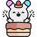 Geburtstag Kawaii Hase Symbol