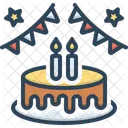 Geburtstag Papiergirlande Kuchen Symbol
