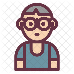 Geek avatars Icon - Download in Colored Outline Style