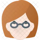 Geek Glases Woman Icon