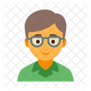 Boy Geek Glasses Icon
