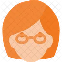 Geek Glases Woman Icon