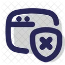 Gefahrdet Webseite Nicht Sicher Symbol