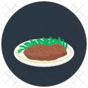 Gegrilltes Steak Ribeye Lammsteak Symbol