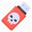 Gehackter Flash Speicher Gehackter USB USB Malware Symbol