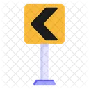 Gehen Sie Nach Links Fahrzeichen Verkehrsschild Symbol