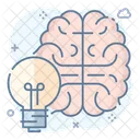 Brillante Idee Kreative Idee Gehirn Idee Symbol
