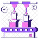 Gehirn Produktionslinie Forderband Gepackband Symbol