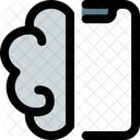 Gehirn-Smartphone  Symbol