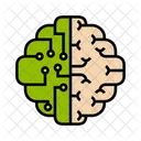 Gehirn und neuronales Netzwerk  Symbol