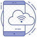 Cloud App Cloud Anwendung Datenhosting Symbol