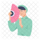 Geisha Fan Geisha Girl Chinese Person Icon