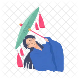 Geisha Umbrella  Icon