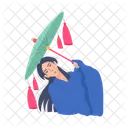 Geisha Girl Geisha Umbrella Chinese Character アイコン