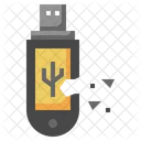 Geknackter USB Geknackter USB Stick USB Symbol