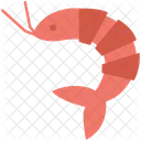 Gekocht Garnelen Flusskrebse Symbol