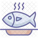 Gekochter Fisch Fisch Essen Icon