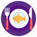 Gekochter Fisch  Symbol