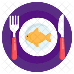 Gekochter Fisch  Symbol