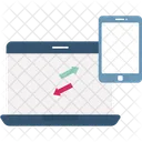 Verbundene Gerate Datenaustausch Mobile Synchronisierung Symbol