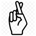 Gekreuzte Finger  Symbol