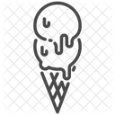 Gelato Ice Cream Cone Icon