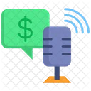 Geld Mikrofon Podcast Symbol