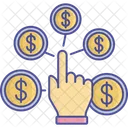 Geld Aktie Hand Symbol