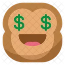 Geld Affe Emoji Symbol