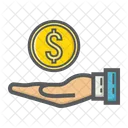 Geld Hand Bargeld Symbol