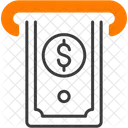 Geld Abheben Bankomatkarte Geldautomat Symbol