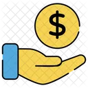 Geld anbieten  Symbol