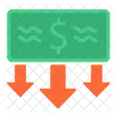 Geld runter  Symbol