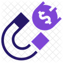 Magnetisch Magnet Geld Symbol