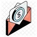 Geld E Mail Geldpost Geldumschlag Symbol